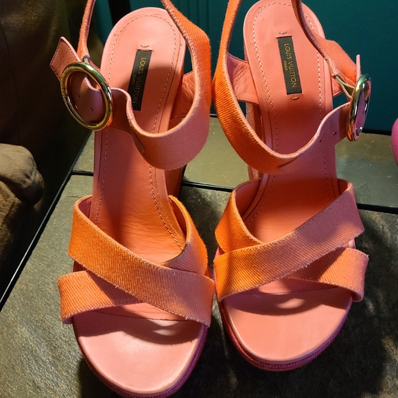 Louis vuitton orange pink sandels - Picture 5 of 14